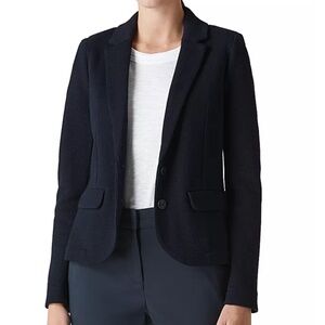 Whistles Slim Knit Blazer, Size 0